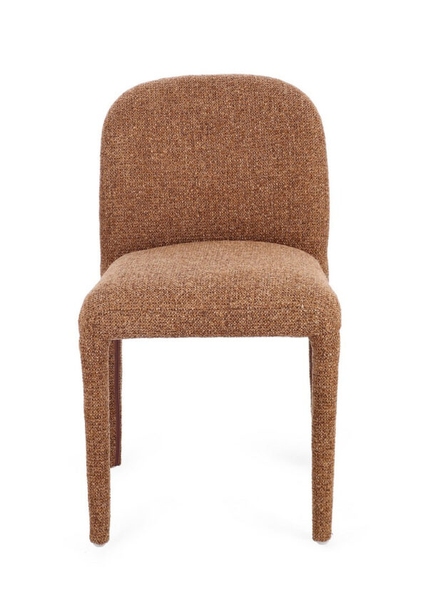 Set 2 scaune dining caramizii din tesatura boucle Antara - imagine 2